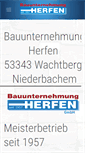 Mobile Screenshot of herfen-bau.de